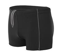 Aquarti Herren Badehose Kurz mit Kontrastpaspel, Farbe: Schwarz/Grau, Größe: XXL