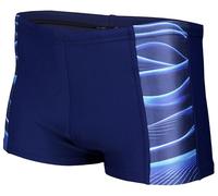 Aquarti Herren Badehose Kurz Sportlich Streifen, Farbe: 11307 Dunkelblau/Blau, Größe: 3XL