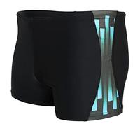 Aquarti Herren Badehose Kurz Sportlich Streifen, Farbe: Schwarz/Blau, Größe: 4XL