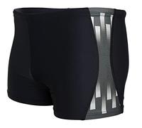 Aquarti Herren Badehose Kurz Sportlich Streifen, Farbe: Schwarz/Grau, Größe: 4XL