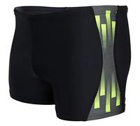 Aquarti Herren Badehose Kurz Sportlich Streifen, Farbe: Schwarz/Grün, Größe: XL