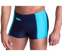 Aquarti Herren Badehose mit Reißverschlusstasche Badeshorts, Farbe: Dunkelblau/Blau, Größe: L