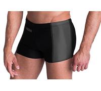 Aquarti Herren Badehose mit Reißverschlusstasche Badeshorts, Farbe: Schwarz/Grau, Größe: M