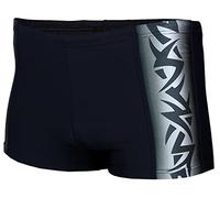 Badehose AQUARTI "Badehose Aquarti Herren Badehose Kurz Sportlich Streifen", Damen, Gr. 4XL, N-Gr, schwarz (13717a schwarz, graphit), Obermaterial: 80% Polyamid PA. 20% Elasthan EL., Badehosen Badehos