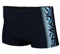 Aquarti Herren Kurze Badehose mit Streifen, Farbe: 13717C Schwarz/Blau, Größe: 3XL