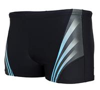 Badehose AQUARTI "Badehose Aquarti Herren Badehose Kurz Sportlich Streifen", Herren, Gr. 5XL, N-Gr, blau (schwarz, blau), Obermaterial: 80% Polyamid PA. 20% Elasthan EL., Badehosen Badehose (40749245-