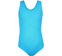 Aquarti Mädchen Badeanzug mit Ringerrücken - Sport Badeanzug Mädchen, Chlorresistent, Farbe: Jacquard Punkte Türkis, Größe: 146