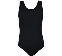 Aquarti Mädchen Badeanzug mit Ringerrücken - Sport Badeanzug Mädchen, Chlorresistent, Farbe: Jacquard Punkte Schwarz, Größe: 158