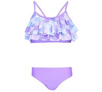 Aquarti Mädchen Bikini Set Bustier Bikinislip Zweiteiliger Badeanzug, Farbe: 030F mit Rüschen/Meerjungfrau Violett/Lila, Größe: 146