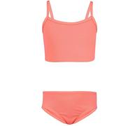 Aquarti Mädchen Bikini Set Bustier Bikinislip Zweiteiliger Badeanzug, Farbe: 038 Jacquard Punkte Orange, Größe: 158