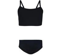 Aquarti Mädchen Bikini Set Bustier Bikinislip Zweiteiliger Badeanzug, Farbe: 038 Jacquard Punkte Schwarz, Größe: 146