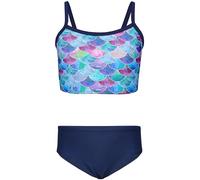 Aquarti Mädchen Bikini Set Bustier Bikinislip Zweiteiliger Badeanzug, Farbe: 038A Bikini Meerjungfrau Lila/Dunkelblau, Größe: 134