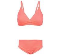 Aquarti Mädchen Bikini Set Bustier Bikinislip Zweiteiliger Badeanzug, Farbe: 039 Jacquard Punkte Orange, Größe: 158