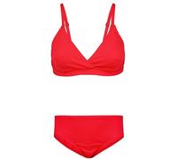 Aquarti Mädchen Bikini Set Bustier Bikinislip Zweiteiliger Badeanzug, Farbe: 039 Jacquard Punkte Rot, Größe: 158