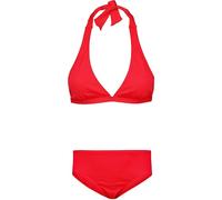 Aquarti Mädchen Bikini Set Bustier Bikinislip Zweiteiliger Badeanzug, Farbe: Zum Binden - Jacquard Punkte Rot, Größe: 158