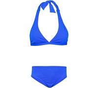 Aquarti Mädchen Bikini Set Bustier Bikinislip Zweiteiliger Badeanzug, Farbe: Zum Binden - Jacquard Punkte Kornblumenblau, Größe: 158
