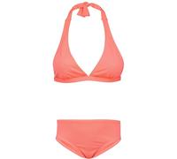 Aquarti Mädchen Bikini Set Bustier Bikinislip Zweiteiliger Badeanzug, Farbe: Zum Binden - Jacquard Punkte Orange, Größe: 158