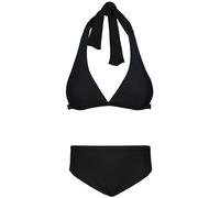 Aquarti Mädchen Bikini Set Bustier Bikinislip Zweiteiliger Badeanzug, Farbe: Zum Binden - Schwarz, Größe: 158