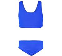 Aquarti Mädchen Sport Bikini Racerback Bustier & Bikinislip, Farbe: Jacquard Punkte Kornblumenblau, Größe: 158