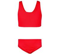 Aquarti Mädchen Sport Bikini Racerback Bustier & Bikinislip, Farbe: Jacquard Punkte Rot, Größe: 158