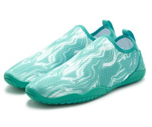 Aquaschuh VENICE BEACH "Badelatsche, Badeschuhe, Slipper, Wasserschuh", Damen, Gr. 35, blau (türkis, weiß), Obermaterial: 100% Textilmaterial. Decksohle: 100% Textilmaterial. Futter: 100% Textilmateri