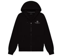 Aquascutum Active - Schwarzer Hoodie mit kleinem Logo und durchgehendem Reißverschluss L