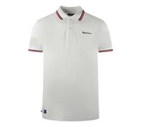 Aquascutum Twin Tipped Kragen Marke Logo Weiß Polo-Shirt L