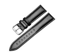 Aqxypas Uhrenarmbänder aus echtem Leder, 12 mm, 13 mm, 14 mm, 15 mm, 16 mm, 17 mm, 18 mm, 19 mm, 20 m, 21 mm, 22 mm, 23 mm, 24 mm, allgemeines Uhrenarmband for Herren(Black,13mm)