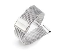 Aqxypas Uhrenarmband aus Edelstahl, Ersatzarmband, Breite 12 mm, 13 mm, 14 mm, 16 mm, 17 mm, 18 mm, 19 mm, 20 mm, 22 mm, mit Werkzeugstift(Silver,14mm)