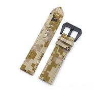 Aqxyxsw Uhrenarmband aus Leder mit Tarnmuster, 20 mm, 22 mm, Camo Canvas, ballistisches Nylon, Schnellverschluss, militärisches Uhrenarmband lingli(Beige Black buckle,22mm)
