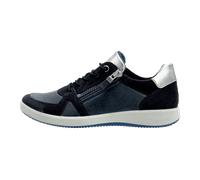 ara Damen Roma Sneaker, BLAU,Silber, 39 EU Weit