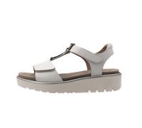 Plateausandale ARA "BILBAO", Damen, Gr. 39, weiß, Nappaleder, unifarben, feminin, Schuhe, Keilsandale, Sommerschuh, Komfortschuh in G-Weite (12621943-39) weiß