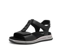 Keilsandalette ARA "OSAKA-S", Damen, Gr. 37, schwarz, Glattleder, unifarben, Basic, Schuhe, Keilabsatz, Riemchensandale mit High Soft-Funktion, H-Weite (21979565-37) schwarz