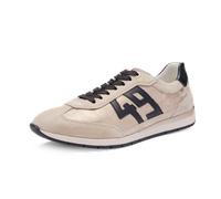 Sneaker ARA "PORTOFINO", Damen, Gr. 42, hellbeige, schwarz, Glattleder, Veloursleder, Schuhe Sneaker, Freizeitschuh, Halbschuh, Schnürschuh in Bequemweite G 1/2 (= weit) (13104137-42) hellbeige, schwa