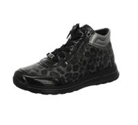Sneakerboots ARA "OSAKA", Damen, Gr. 6 (39), schwarz (schwarz, grau), Lederimitat, Lacklederimitat, animal-print, metallic, modisch, Schuhe, Sneaker, Boots in Komfortweite H (= sehr weit) (68465465-6)
