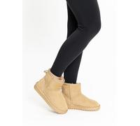Schlupfboots ARA "Alaska Classic Short", Damen, Gr. 41, sand classic short, Lammfell, Veloursleder, unifarben, Schuhe, Winterboots zum Schlupfen in bequemer Weite G (=weit), Topseller (31851428-41) sa