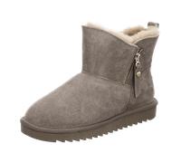 Winterboots ARA "ALASKA" Gr. 39, grau (taupe) Damen Schuhe Reißverschlussstiefeletten aus echtem Lammfell, G-Weite (41181809-39)