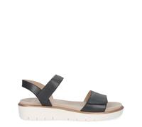 Sandalette ARA "BILBAO", Damen, Gr. 40, blau (nachtblau), Glattleder, unifarben, casual, Schuhe, Sommerschuh, Sandale, Keilabsatz, Klett, Weite G (weit) (85785937-40) nachtblau