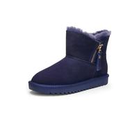 Ara Winterboots ALASKA Damen Lammfell Veloursleder Ozean Gr. 42 mit Reißverschluss G‑Weite
