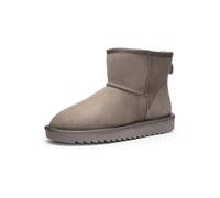 Ara Schlupfboots Alaska Classic Short Damen Lammfell Veloursleder Hellgrau Gr. 36 Weite G