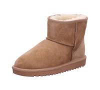 Ara Stiefelette ALASKA Damen Cognac Veloursleder Lammfell Weite G Größe 36