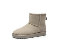 Ara Schlupfboots Alaska Classic Short Lammfell Veloursleder Weite G Damen Taupe Gr. 41