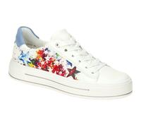 Plateausneaker ARA "CANBERRA", Damen, Gr. 5 (38), weiß, hellblau multi, Lederimitat, Veloursleder, bedruckt, sportlich, Schuhe, Freizeitschuh, Plateausneaker in bequemer Schuhweite G (= weit) (1193031
