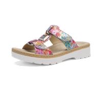 Pantolette ARA "CAPRI", Damen, Gr. 40, multicolor, Veloursleder, metallic, Schuhe Pantolette, Plateau, Sandale, Sommerschuh in Weite G (= weit) (93132714-40) multicolor