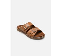 Pantolette ARA "ELBA", Damen, Gr. 41, cognac, Glattleder, unifarben, Schuhe Pantolette, Blockabsatz, Schlupfschuh mit kleinen Nieten verziert, G-Weite (=weit) (73695158-41) cognac