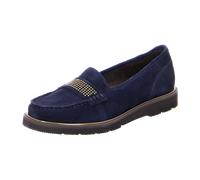 ara Dallas Slipper Mokassin blau Velour 12-34803 für Damen, blau, Größe 42 ½ EU / 8,5 UK