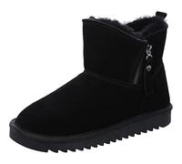 Ara Damen Stiefeletten Alaska – Schwarz, Veloursleder/Textil, Warmfutter, Weit – Größe 39