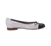 ara Sardinia Ballerina schwarz weiß für Damen, weiß, Größe 40 EU / 6,5 UK