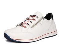 ara Damen Courtyard Sneaker, Weiss,BLAU, 36.5 EU Weit