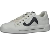 ara Damen Courtyard Sneaker, Weiss,SCHWARZ, 36.5 EU Weit